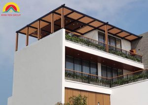 mái che sân thượng