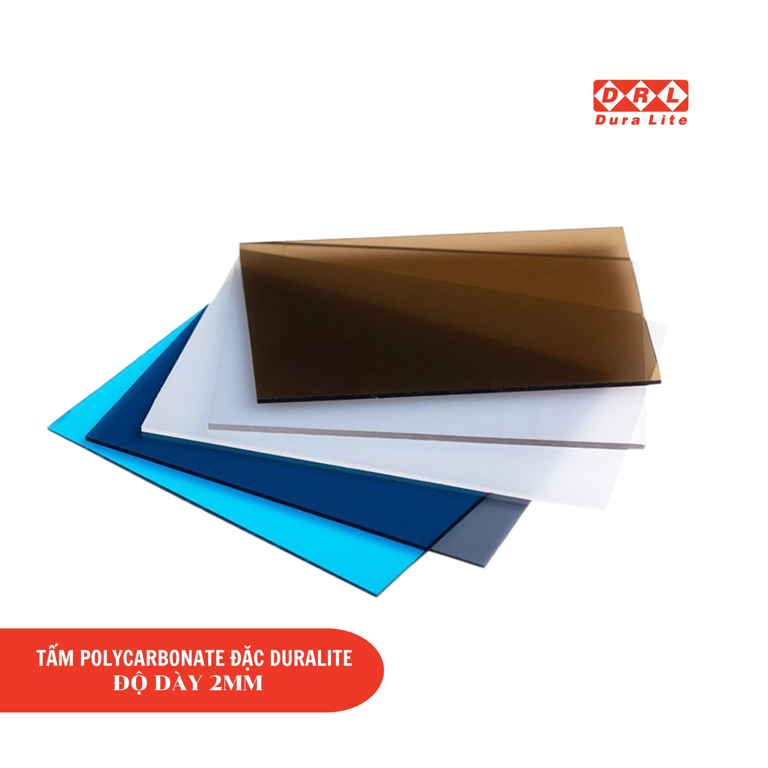 Tấm Polycarbonate đặc ruột 2mm Duralite phổ thông