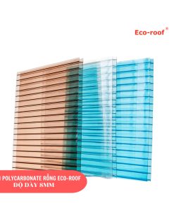 [PHỔ THÔNG] TẤM POLYCARBONATE ECO-ROOF DẠNG RỖNG 8MM