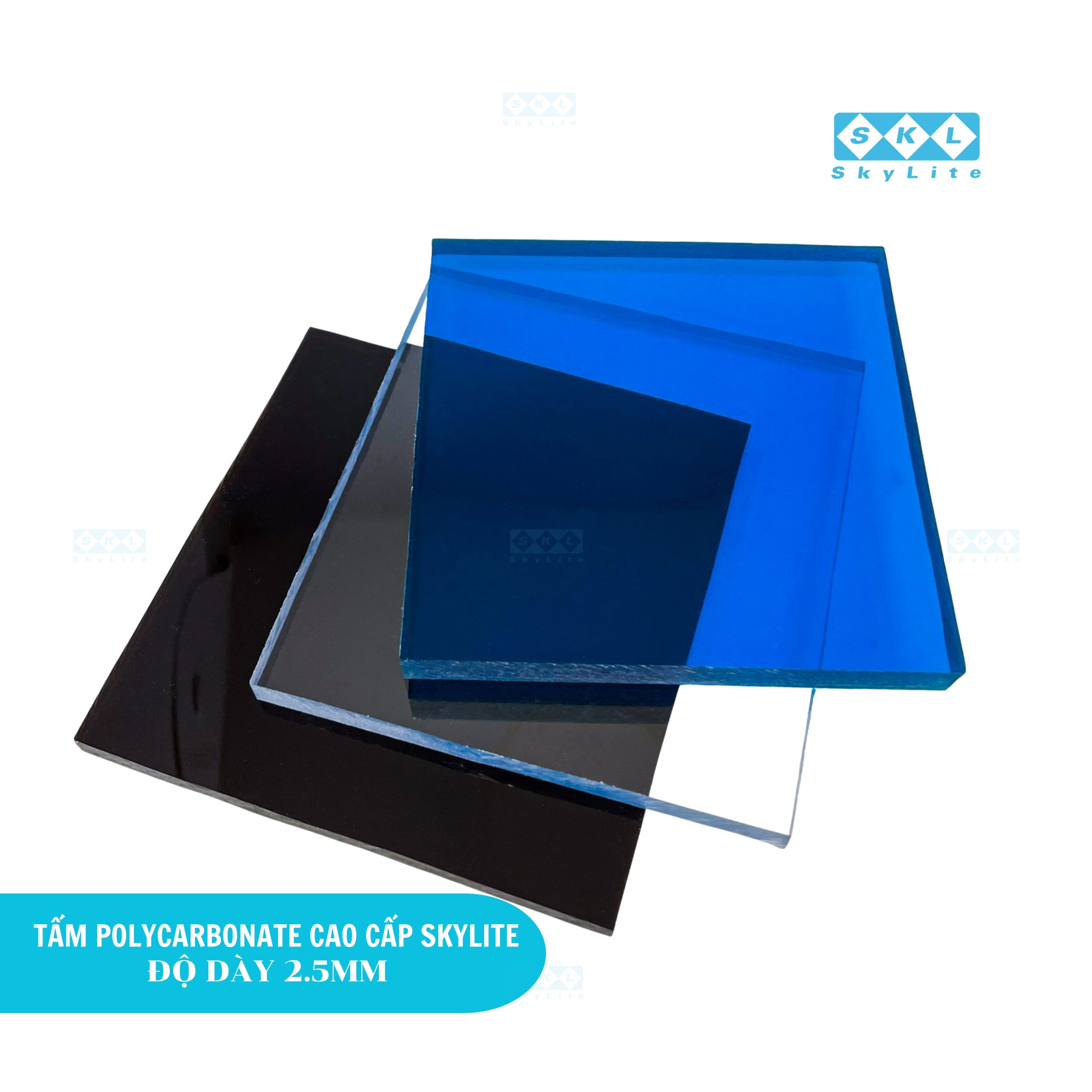 Tấm Polycarbonate đặc ruột 2.5mm Skylite cao cấp