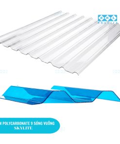 [Cao Cấp] Tấm Polycarbonate 9 sóng