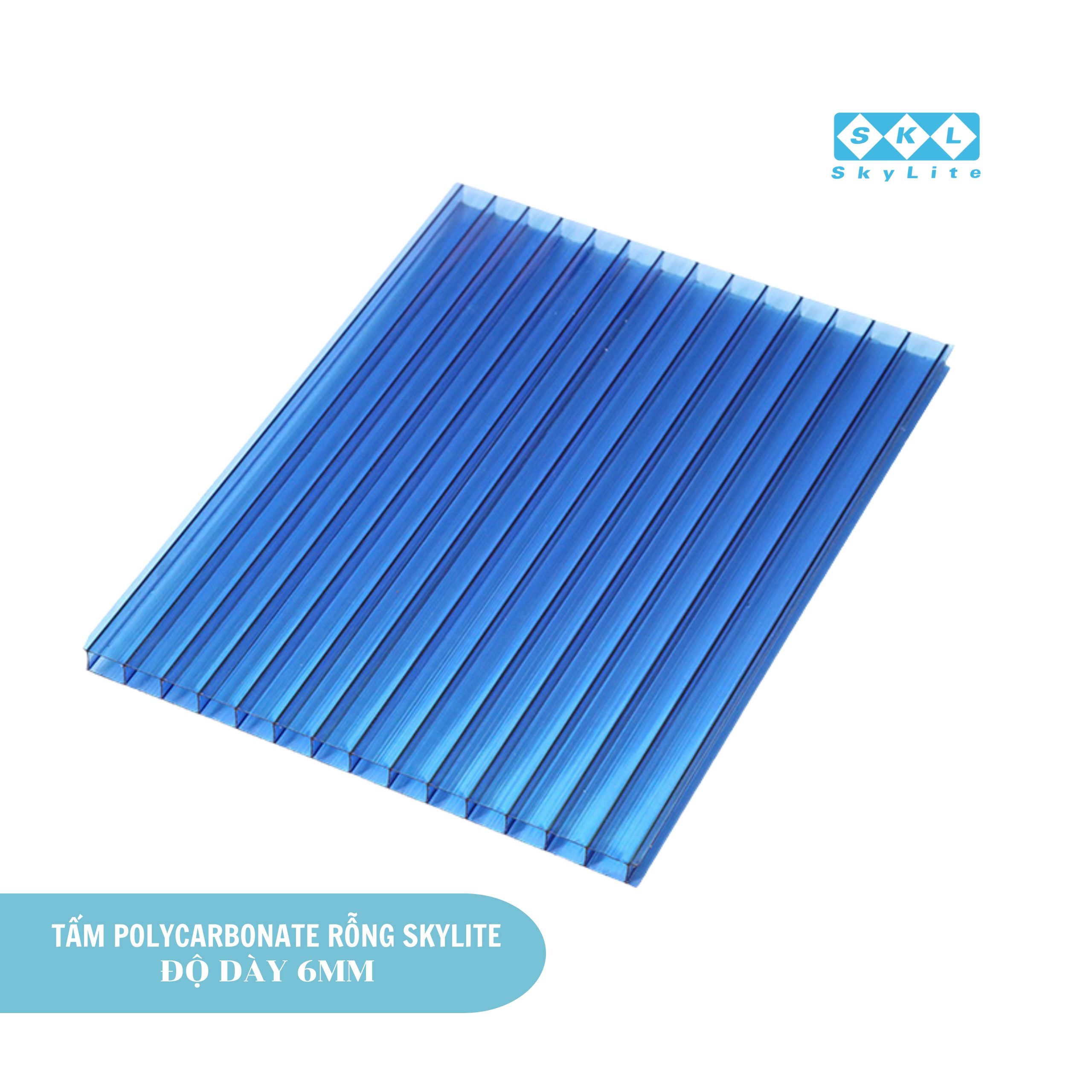 [CAO CẤP] TẤM POLYCARBONATE SKYLITE DẠNG RỖNG 5MM